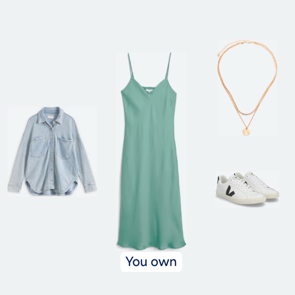 Z Supply Selina Midi Satin Slip Dress | Teal Green | Size XL